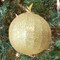 POP-UP Glitter Gold Christmas Ball Ornaments 6 ct. 3.5"; COLLAPSIBLE Large Xmas Tree Plastic Baubles; Shatterproof